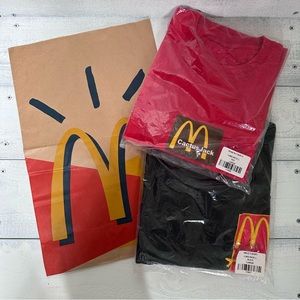 RARE Travis Scott McDonald’s Tees sizes L NEVER OPENED! Comes with bag!